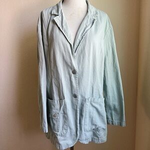 Light Mint Green Casual Blazer Jacket